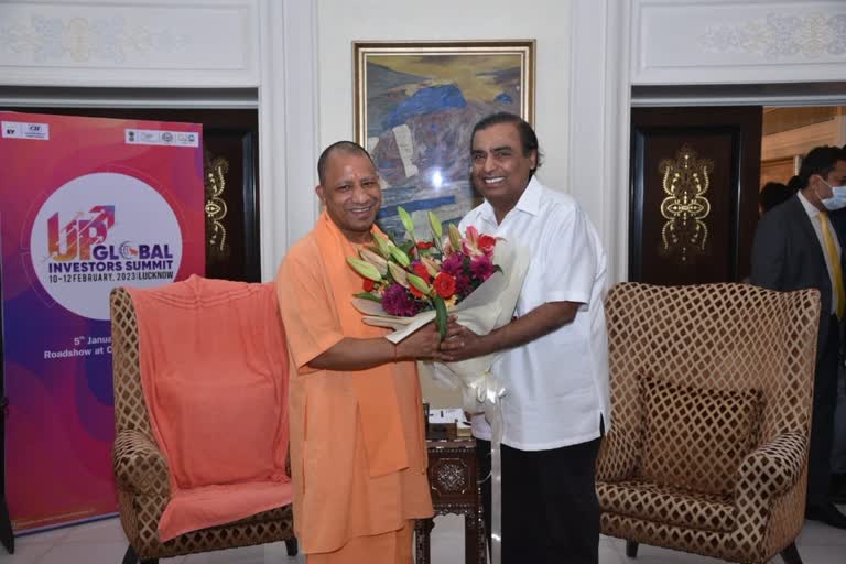 Yogi Adityanath met industrialist Mukesh Ambani