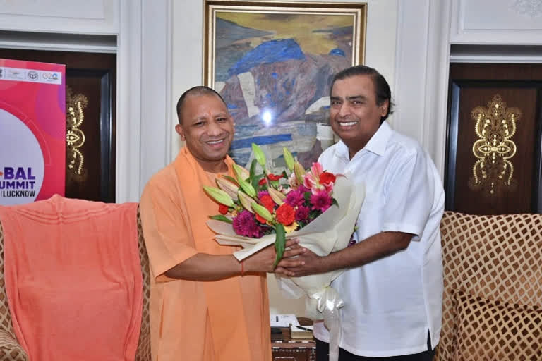 Yogi meets Mukesh Ambani