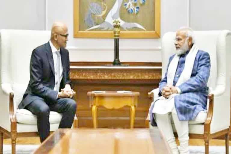 Nadella Meets modi