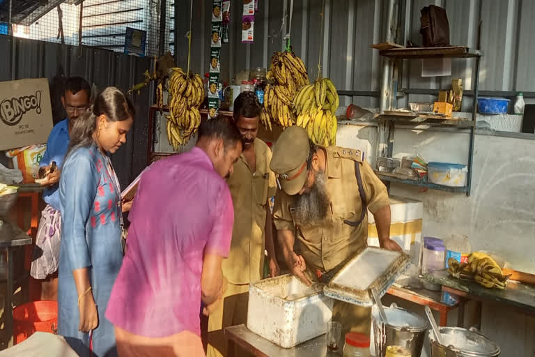 hotel raid Ernakulam  Food safety department raids hotels in Ernakulam  Food safety department raid at hotels  food poisoning  food poison death Kottayam  എറണാകുളത്തെ ഹോട്ടലുകളിലും വ്യാപക പരിശോധന  ഭക്ഷ്യ വിഷബാധ  ഭക്ഷ്യസുരക്ഷ വകുപ്പ്  ഭക്ഷ്യസുരക്ഷ അസിസ്റ്റന്‍റ് കമ്മിഷണര്‍