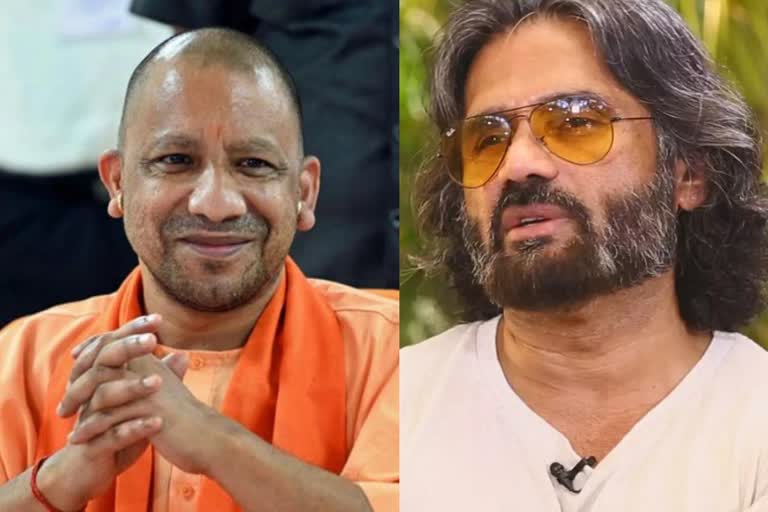 CM Yogi and Sunil Shetty