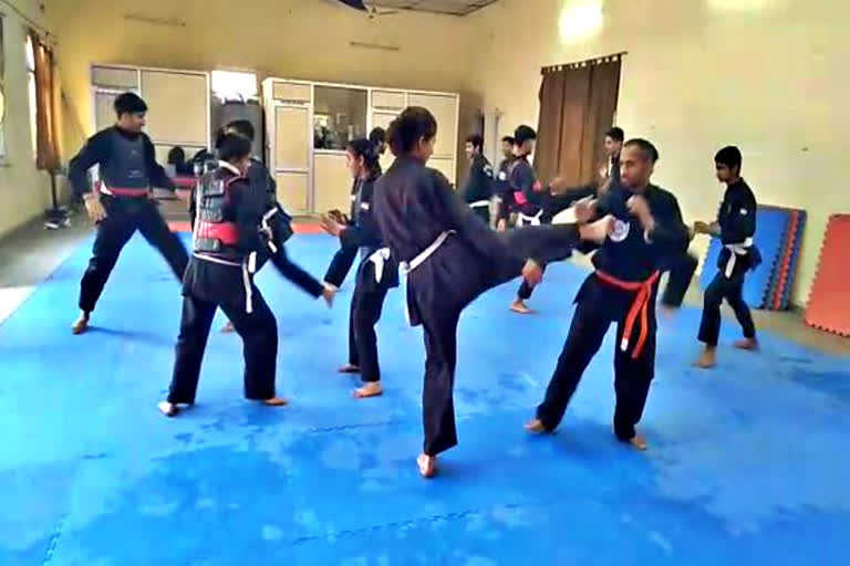 Martial arts training camp in Mandi.