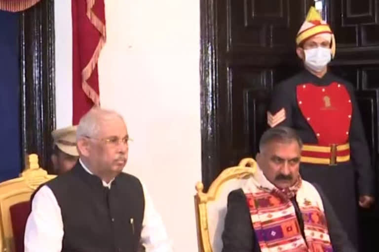 Three-time MLA from Solan (SC) assembly constituency Dhani Ram Shandil takes oath