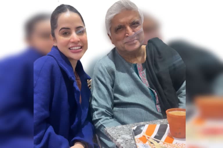 Uorfi Javed with  Javed Akhtar