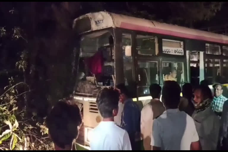 RTC bus involved in a road accident