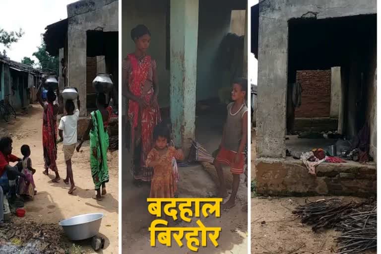 Latehar Bad situation of Birhor in Ichabar village of Dhankara Panchayat