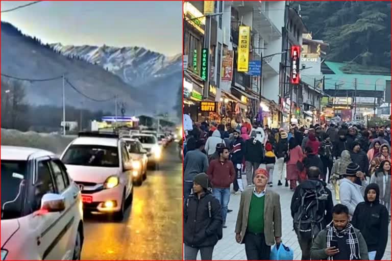 Tourists in Manali.