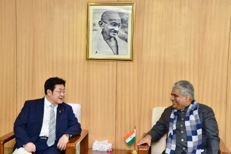 Union Environment Minister Bhupender Yadav on Thursday met his Japanese counterpart Akihiro Nishimura