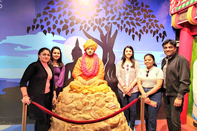 Swami Vivekananda wax statue in Jaipur installed on his birth anniversary