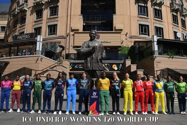 ICC Under-19 Womens T20 World Cup 2023 Team Captains With Trophy