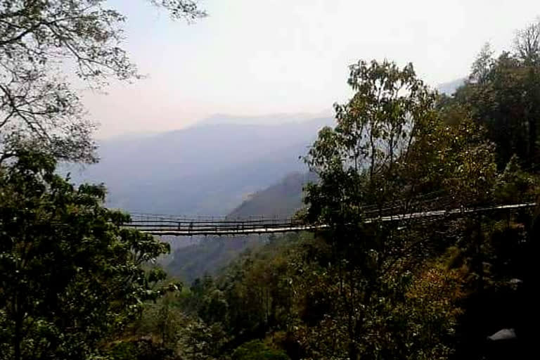 Barbotey Hanging Bridge ETV Bharat