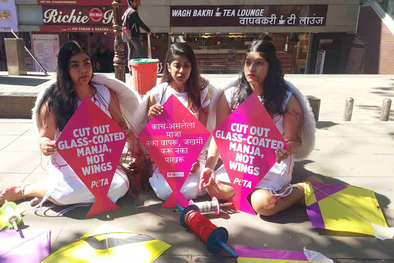 PETA Chinese Manja Protest In Pune