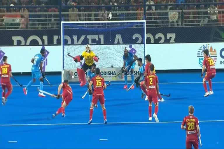 Hockey World cup  Hockey World Cup 2023  India vs Spain  India won against Spain with cleansheet  ലോകകപ്പ് ഹോക്കി  ലോകകപ്പ് ഹോക്കിയില്‍ ഇന്ത്യയ്ക്ക്  സ്‌പെയിനിനെ തോല്‍പ്പിച്ച് ഇന്ത്യ  ഹോക്കിയില്‍ ഇന്ത്യയ്ക്ക് വിജയത്തുടക്കം  ഇന്ത്യൻ ഹോക്കി ടീമിലെ മലയാളി താരം  ഹർമൻപ്രീത് സിങ്  ഒഡിഷയിലെ റൂർക്കേല  ഹോക്കിയില്‍ ഇന്ന് ഇന്ത്യയ്ക്കായി ഗോള്‍ നേടിയത്