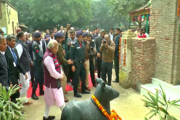 CM Manohar Lal Visit Pratapgarh Farm house in Jhajjar