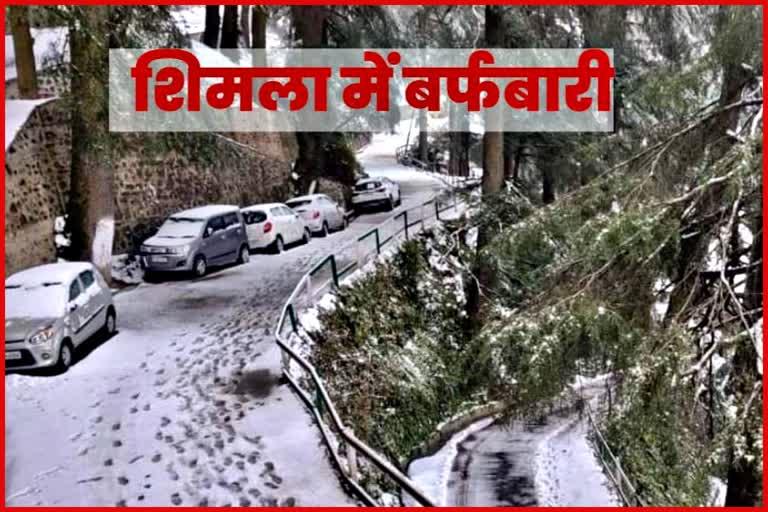 Snowfall in Shimla.
