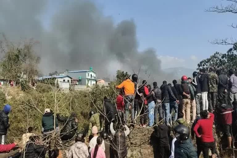 aircraft crashes on the runway of Nepals Pokhara Airpot