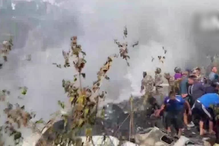 Rescue operation at Nepal plane crash site