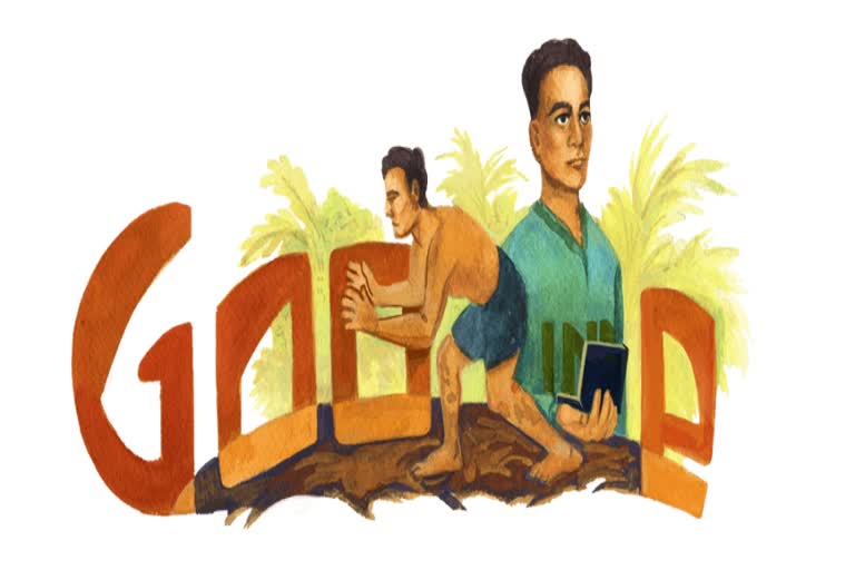 Google pays homage  Olympian Wrestler Khashaba Jadhav  special doodle  ഖഷബ ജാദവ്  സ്വാതന്ത്ര്യാനന്തര ഇന്ത്യ  ഒളിമ്പിക്‌സ് മെഡൽ  ഇന്ത്യയിലെ ആദ്യ ഒളിമ്പിക്‌സ് മെഡൽ  ഗൂഗിള്‍  1952 ലെ ഒളിമ്പിക്‌സ്  ഒളിമ്പ്യൻ ഖഷബ ജാദവ്  പ്രത്യേക ഡൂഡിള്‍  ന്യൂഡല്‍ഹി  കോലാപ്പൂർ  ഗുസ്‌തി