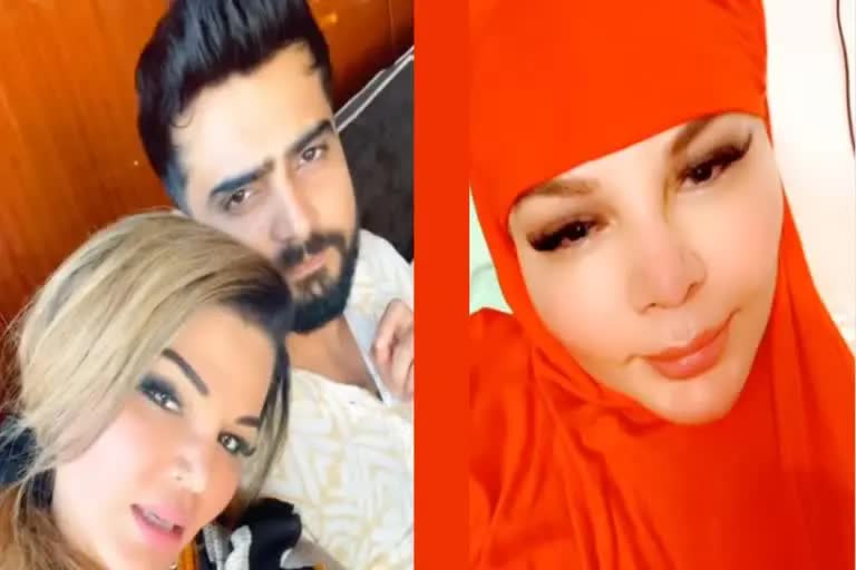 RAKHI SAWANT FATIMA SEEN IN HIJAB AFTER MARRIAGE TO ADIL KHAN DURRANI VIDEO