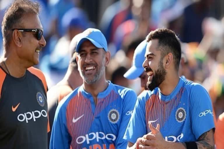 RAVI SHASTRI TOLD VIRAT KOHLI MS DHONI WILL GIVE WHITE BALL CAPTAINCY TO YOU WHEN TIME IS RIGHT NEW BOOK