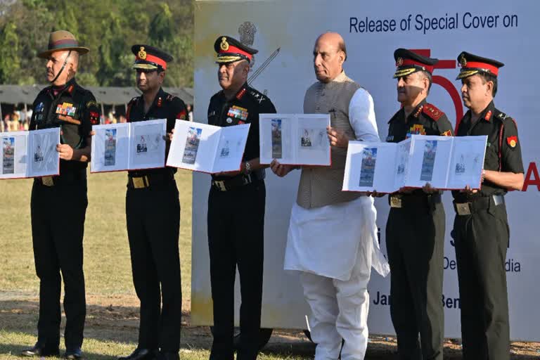 Rajnath Singh at the 75th Indian Army Day program