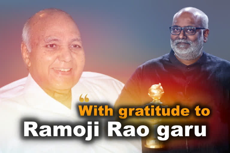 MM Keeravaani expresses gratitude to Ramoji Rao