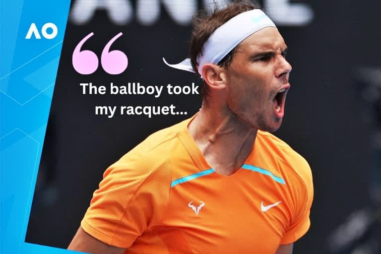 Nadal Racquet Goes Missing ETV BHARAT