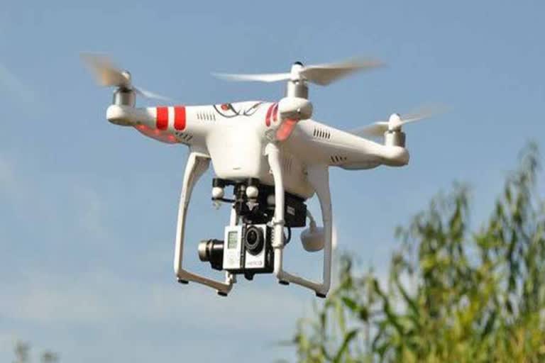 drone movement at border, Drone seen on Indo Pak border