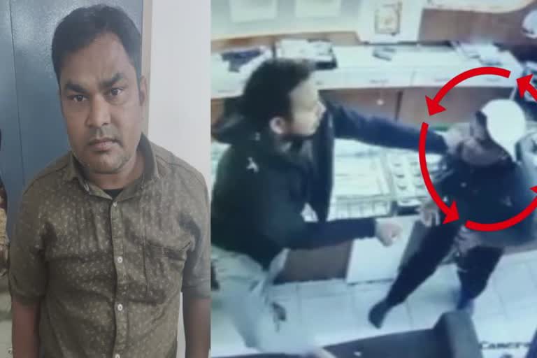 Robbery case in Ahmedabad : લૂંટ કરવા આવેલા શખ્સનો વેપારીએ કર્યો પ્રતિકાર, જૂઓ CCTV