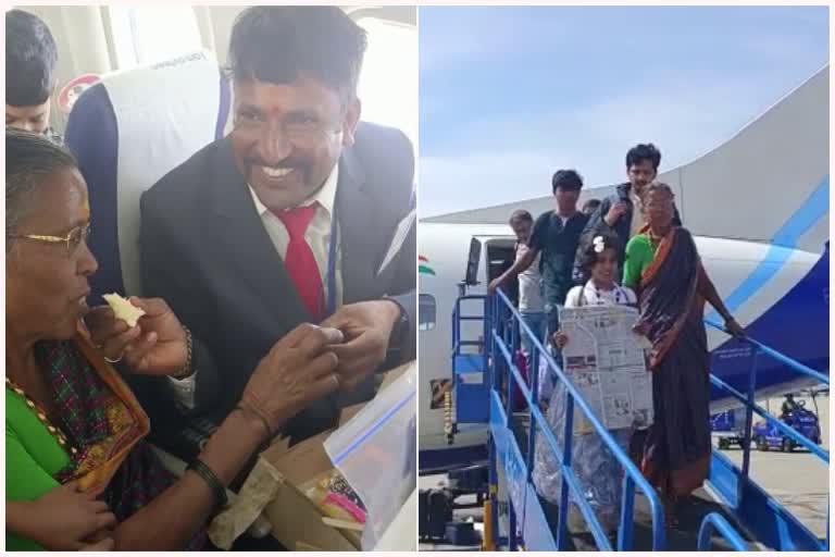 haveri-police-constable-celebrates-mothers-birthday-on-plane