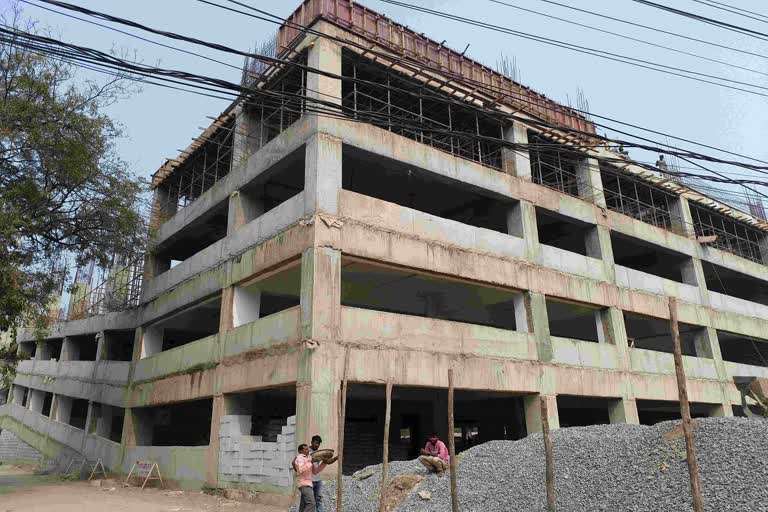 Construction of three multi level parking