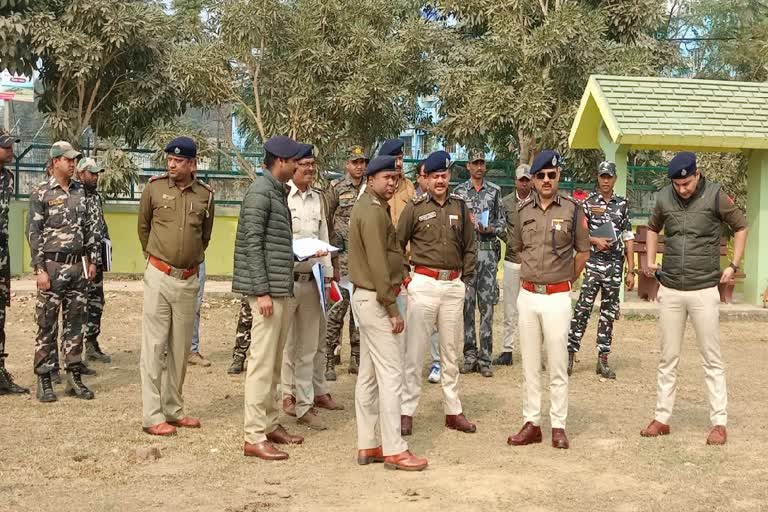 Police inspect preparations