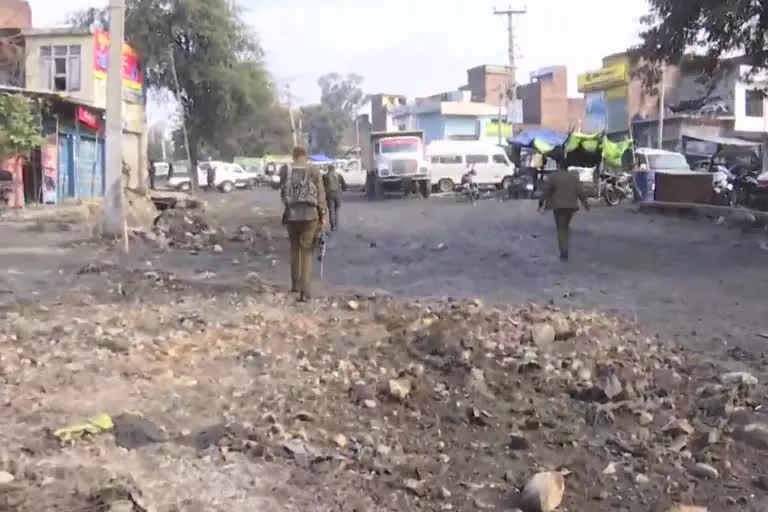 Visuals of Twin blasts occurred in Narwal area of Jammu  Twin blasts in Narwal area of Jammu  ജമ്മുകശ്‌മീരില്‍ ഇരട്ട സ്‌ഫോടനം  ജമ്മുവിലെ നര്‍വാളില്‍ സ്‌ഫോടനം  ഇരട്ട സ്‌ഫോടനത്തില്‍ ആറ് പേര്‍ക്ക് പരിക്ക്  എഡിജിപി മുകേഷ് സിങ്  ശ്രീനഗര്‍ വാര്‍ത്തകള്‍  ശ്രീനഗര്‍ പുതിയ വാര്‍ത്തകള്‍  jammu kashmir news updates  latest news in jammu