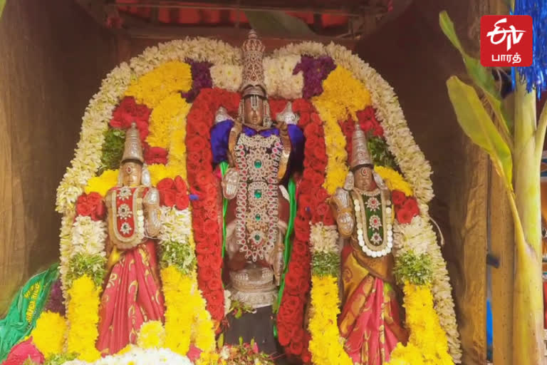 14 அடி உயர அத்தி மரத்தால் ஆன வானமுட்டி பெருமாள் கோயில் தேரோட்டம்