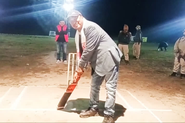 MLA Padma Hazarika as cricketer in Sotia