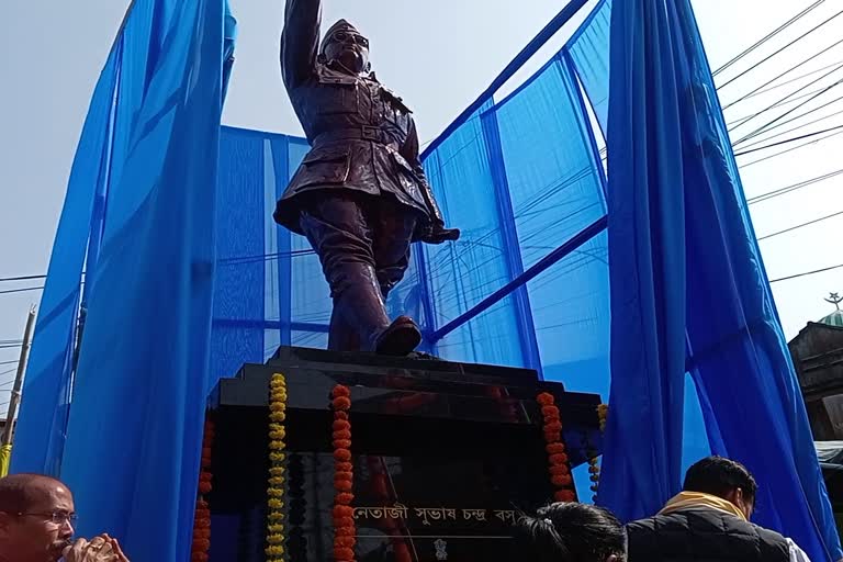 8 foot statue of Netaji Subhas Chandra Bose unveiled at Haflong