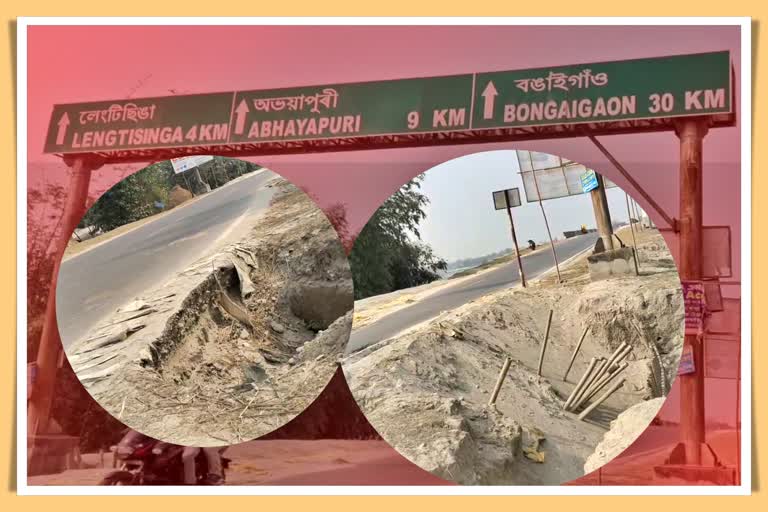 Poor condition of Kalgachia state Highway