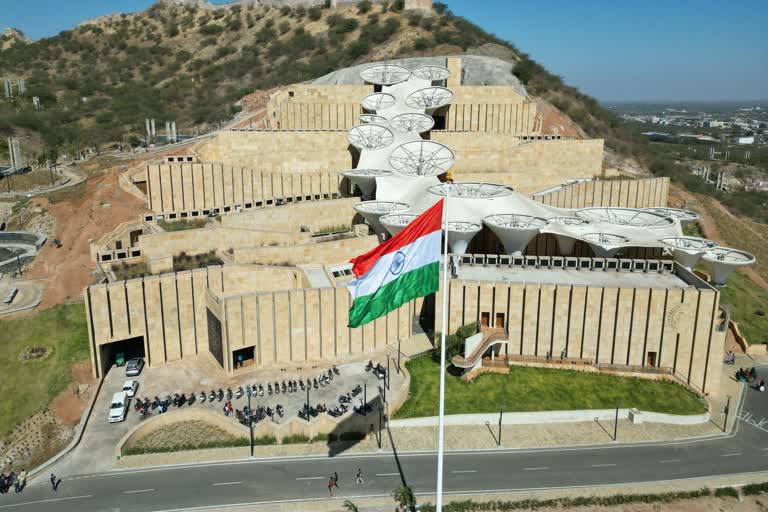 national flag was hoisted at Kutch Smritivan