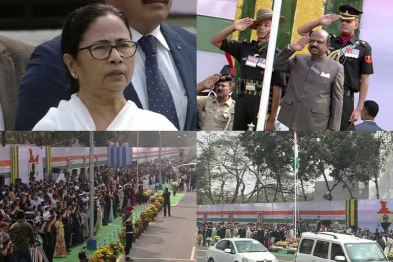 The 74th Republic Day was celebrated with pomp and gaiety across West Bengal with Governor CV Anand Bose hoisting the Tricolour at the Red Road parade. Several tableaux displaying the Army's guns, rocket launchers and missiles rolled out on the road as part of the celebrations.