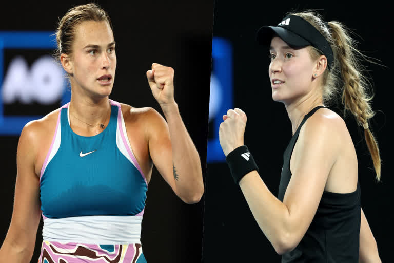 Elena Rybakina will take Aryna Sabalenka  Australian open final  Australian open womens final  ഓസ്‍ട്രേലിയൻ ഓപ്പണ്‍  എലീന റൈബാകിന  അരിയാന സബലങ്ക  Elena Rybakina  Aryna Sabalenka  ഓസ്‍ട്രേലിയൻ ഓപ്പണ്‍ ഫൈനൽ  Elena Rybakina vs Aryna Sabalenka  Elena Rybakina will take Aryna Sabalenka aus open  AUS open 2023