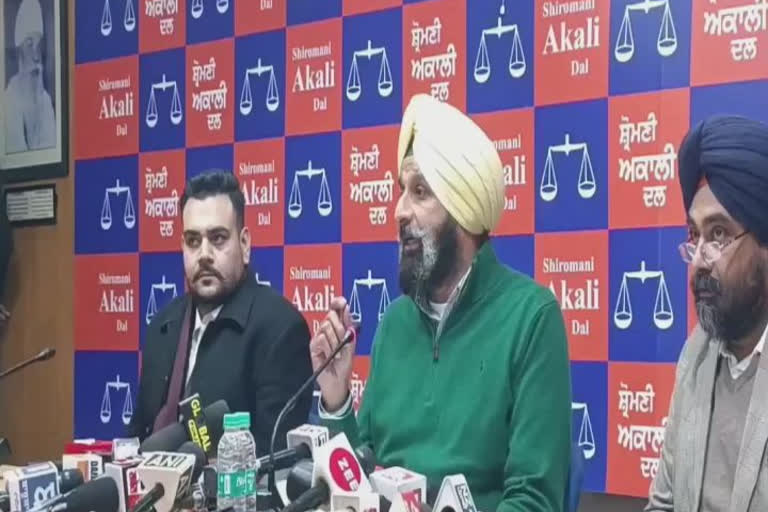 Akali leader Bikram Majithia's press conference in Chandigarh