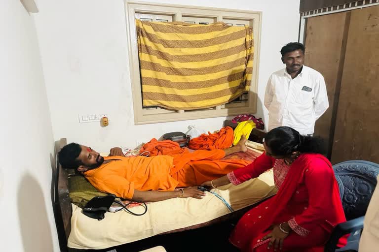 Swamiji undergoing treatment