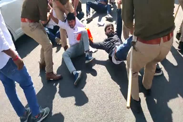 ABVP Protest in Jaipur