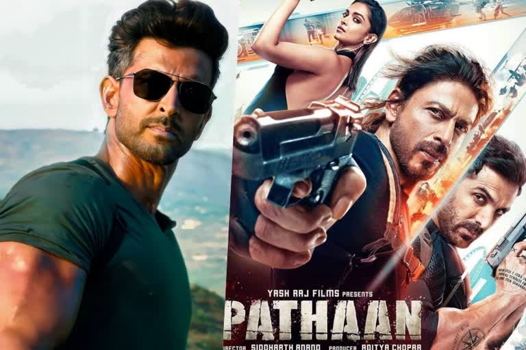 Hrithik Roshan praises Shah Rukh Khan Pathaan  Hrithik Roshan praises Shah Rukh Khan  Pathaan  Hrithik Roshan praises Pathaan  Hrithik Roshan  Shah Rukh Khan Pathaan  Shah Rukh Khan  പഠാനെ പുകഴ്‌ത്തി ഹൃത്വിക് റോഷന്‍  ഹൃത്വിക് റോഷന്‍  ഷാരൂഖ് ഖാന്‍  പഠാന്‍  ഷാരൂഖ് ഖാന്‍റെ പഠാനെ വാനോളം പുകഴ്‌ത്തി ഹൃത്വിക്  പഠാന്‍ ടീമിനെ അഭിനന്ദിച്ച് ട്വീറ്റുമായി ഹൃത്വിക്