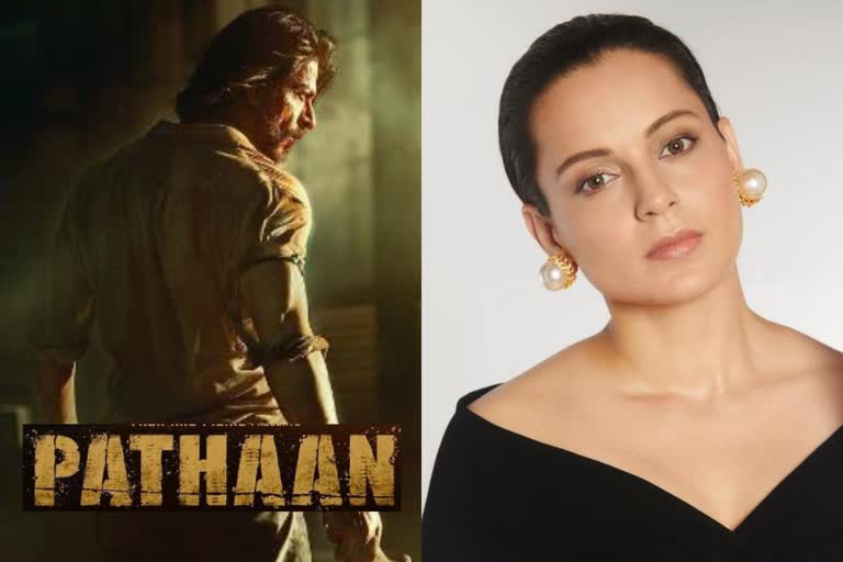 Pathan's poster and Kangana Ranaut (photo- social media)