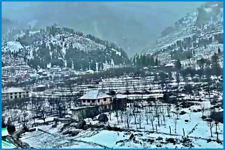 Damage to property due to snowfall in Mandi.