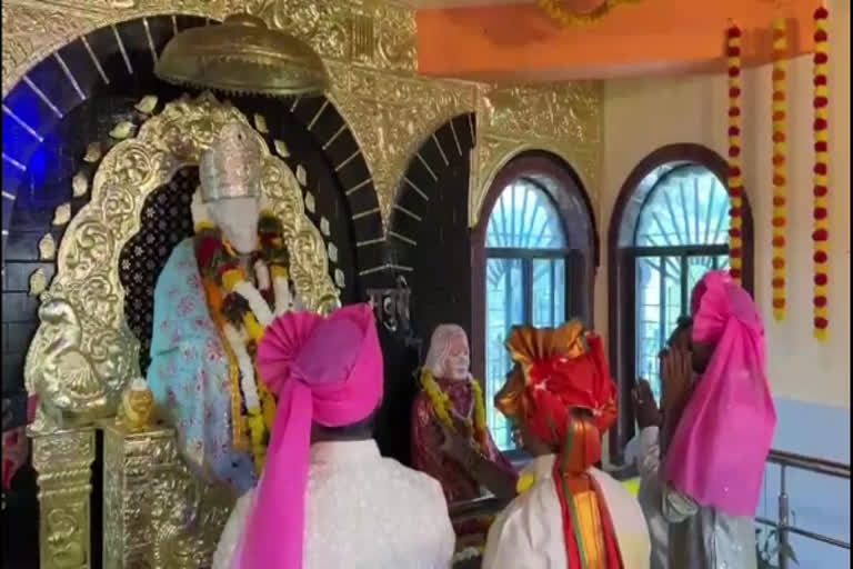 Devotees from Hyderabad donate gold brass throne worth Rs 7 lakhs to Saibaba Temple