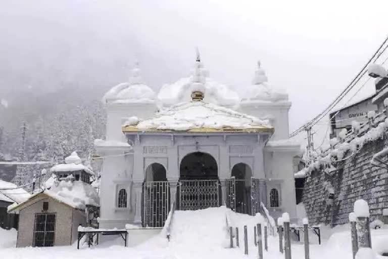 Snowfall at Gangotri