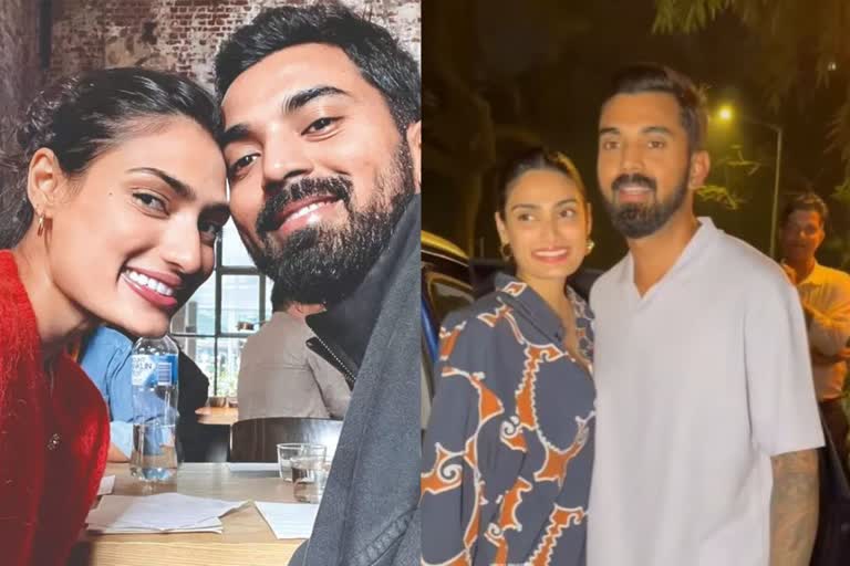 Athiya Shetty KL Rahul spotted for the first time after marriage (Design Photo- Social Media)