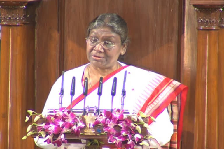 President Droupadi Murmu addresses the joint session of Parliament